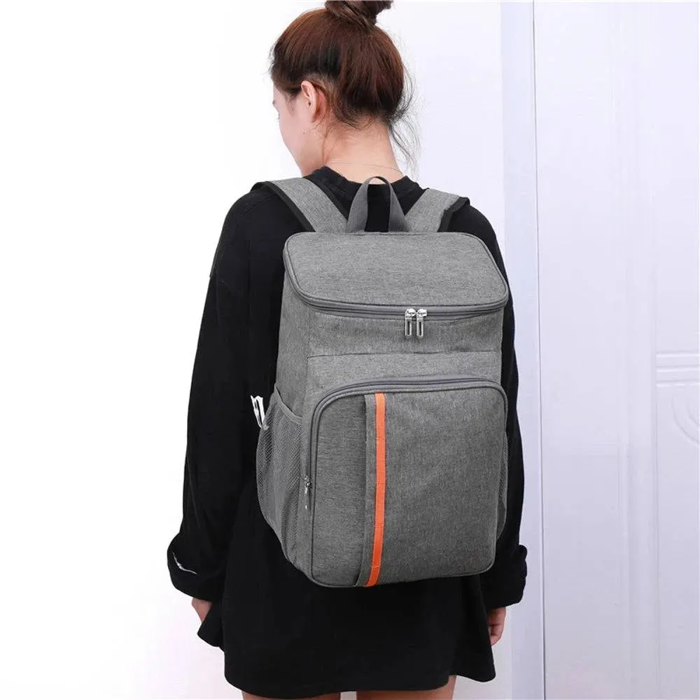 18L Large Capacity Leak Proof Lunch Backpack Thermal and Warm Insulated Bag Outdoor Food and Beverage Storage Shoulder Bag