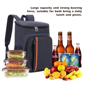 18L Large Capacity Leak Proof Lunch Backpack Thermal and Warm Insulated Bag Outdoor Food and Beverage Storage Shoulder Bag