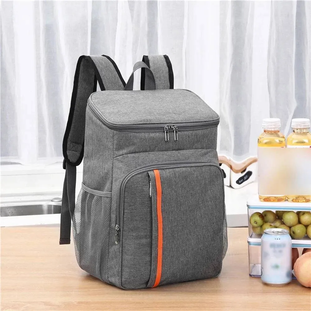 18L Large Capacity Leak Proof Lunch Backpack Thermal and Warm Insulated Bag Outdoor Food and Beverage Storage Shoulder Bag