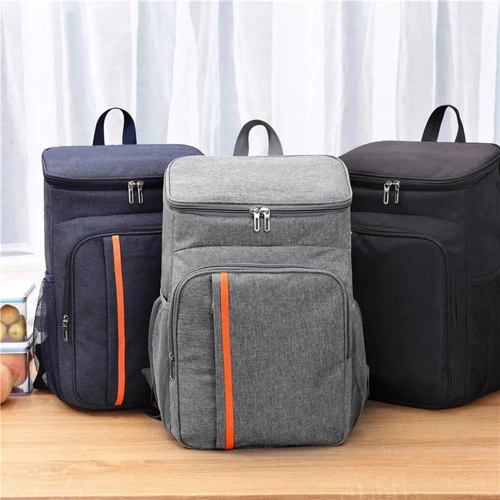 18L Large Capacity Leak Proof Lunch Backpack Thermal and Warm Insulated Bag Outdoor Food and Beverage Storage Shoulder Bag