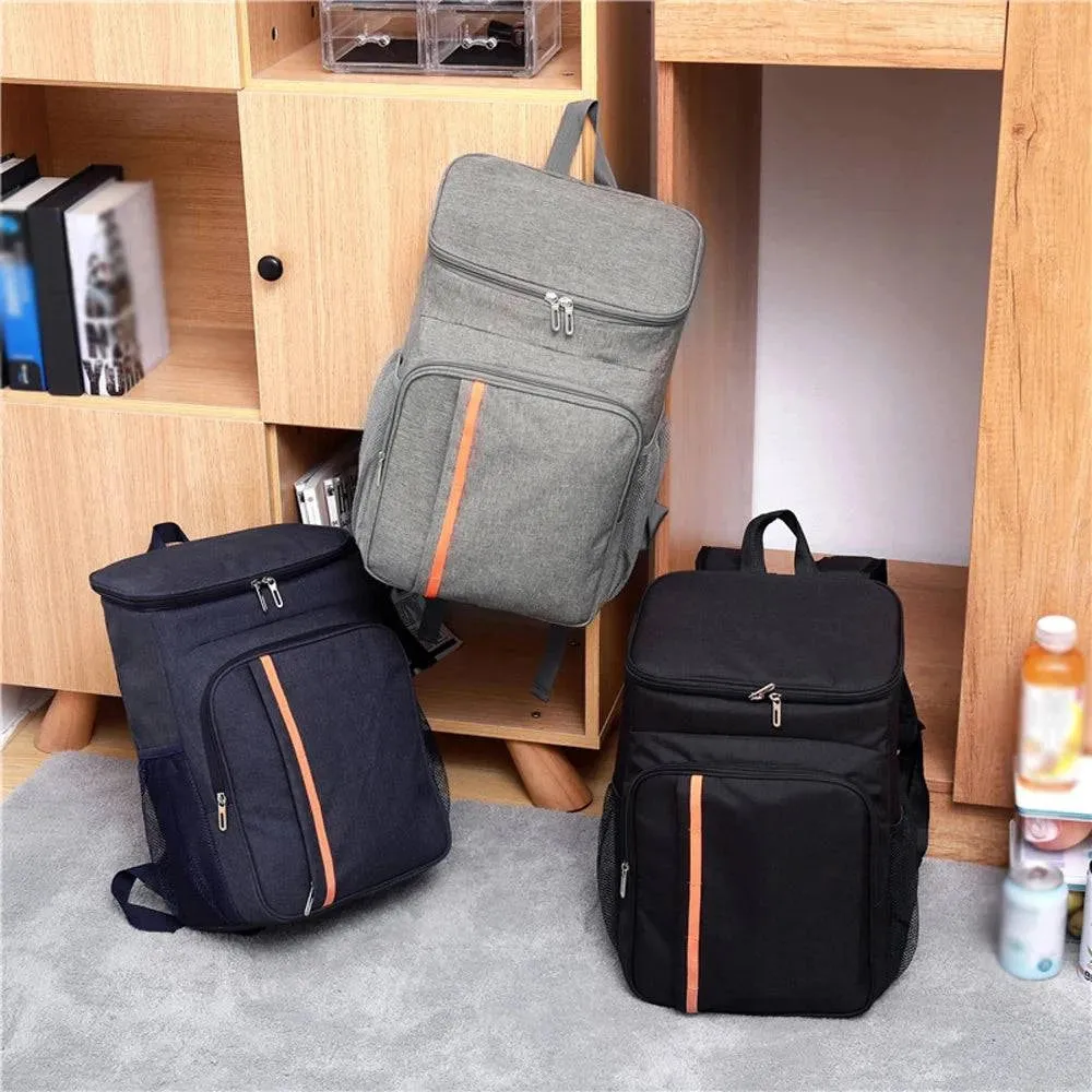 18L Large Capacity Leak Proof Lunch Backpack Thermal and Warm Insulated Bag Outdoor Food and Beverage Storage Shoulder Bag