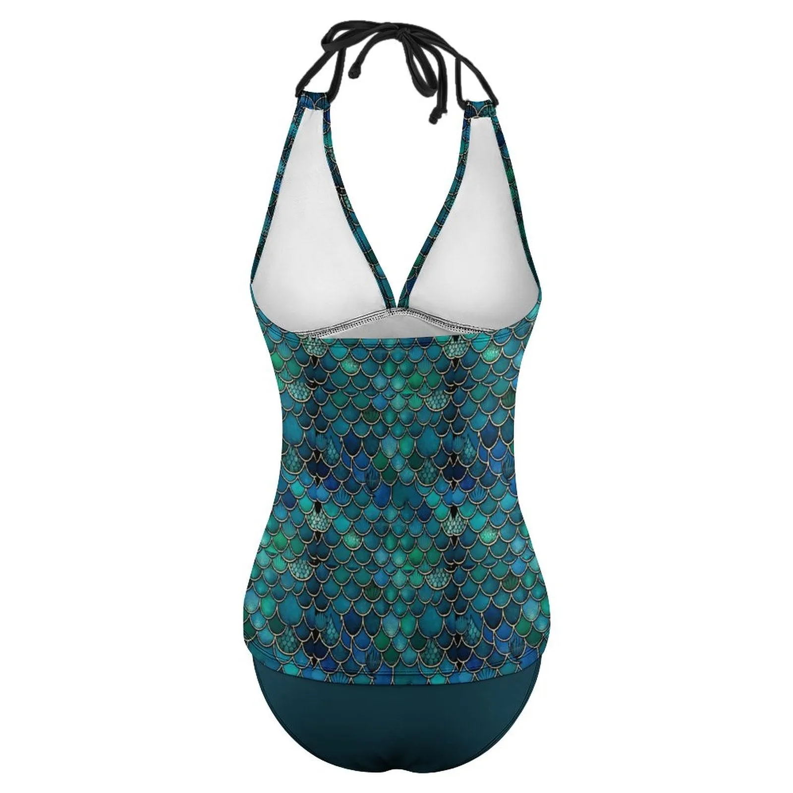 2-Piece Women's Halter Tankini 48KA01 (All-Over Printing)