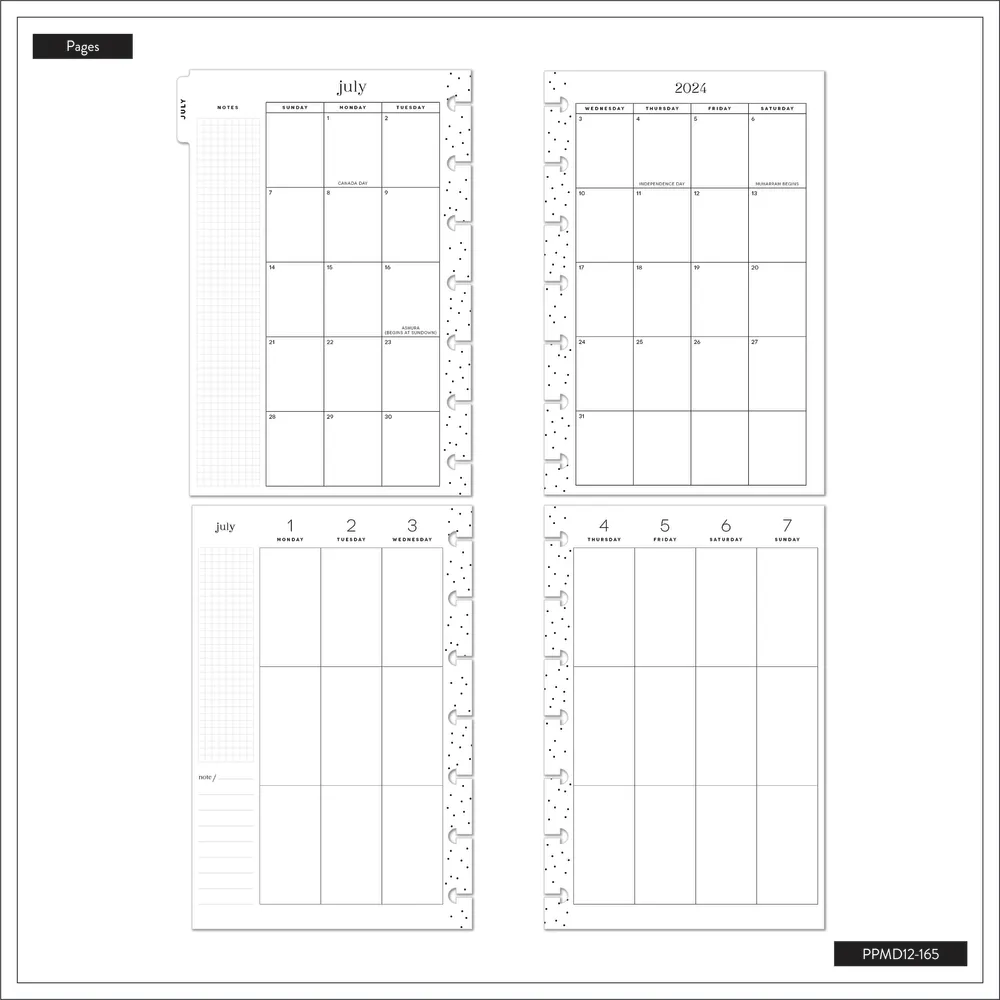 2024 Golden Hour Happy Planner - Mini Vertical Layout - 12 Months