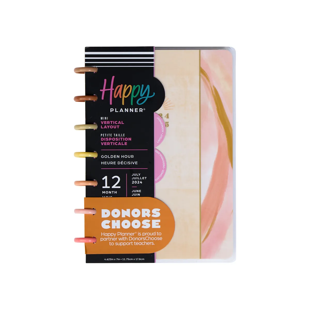 2024 Golden Hour Happy Planner - Mini Vertical Layout - 12 Months