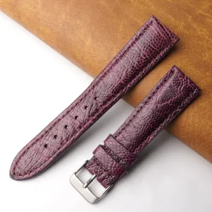 20mm Purple Unique Ostrich Leather Watch Band For Men | DH-170E