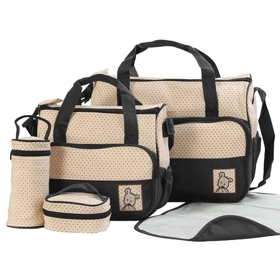 5 Pcs Large Capacity Maternity Shoulder Bag Set