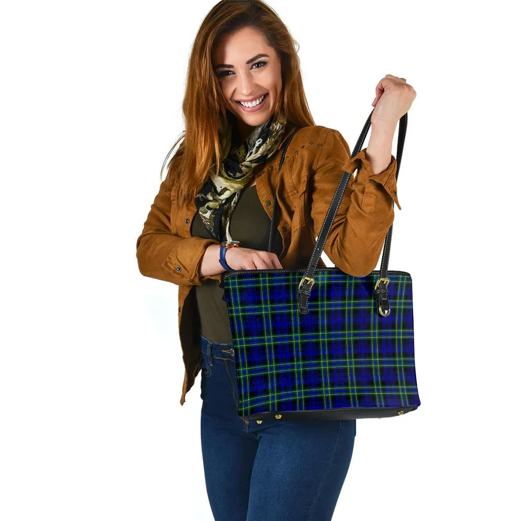 Arbuthnot Modern Tartan Leather Tote Bag