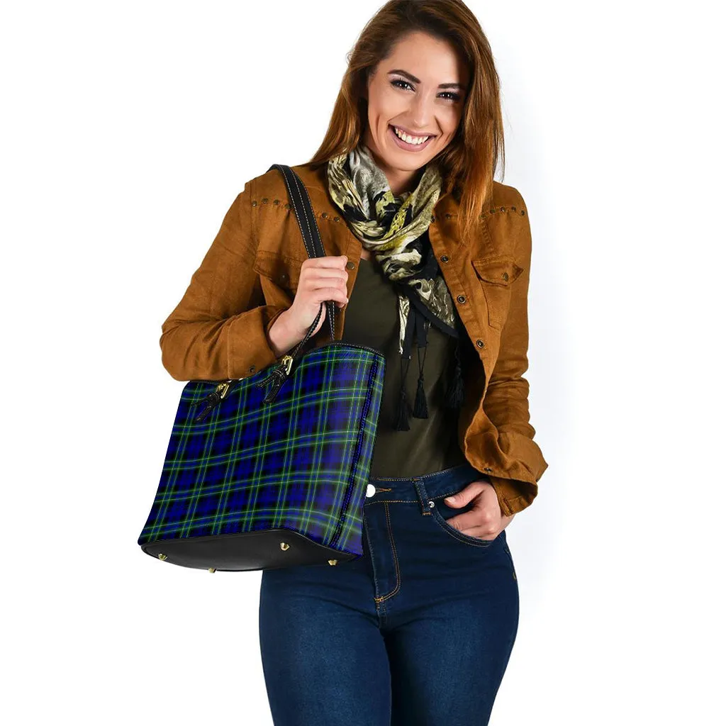 Arbuthnot Modern Tartan Leather Tote Bag