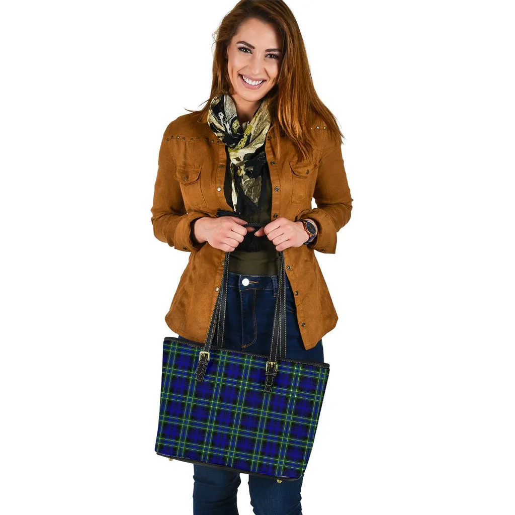 Arbuthnot Modern Tartan Leather Tote Bag