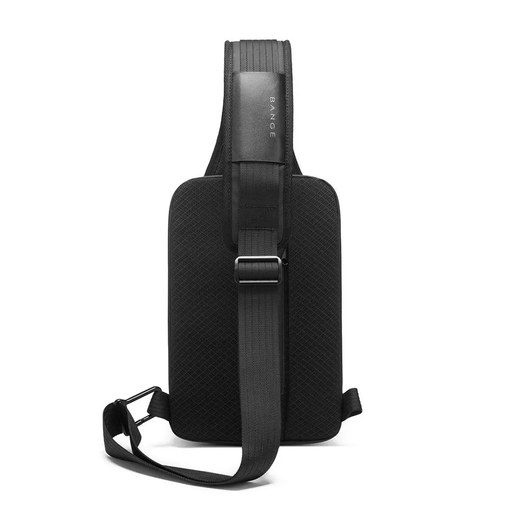 BANGE Unisex Adult Anti-theft Water Resistant Crossbody Shoulder Chest Pack Sling Bag (Black)