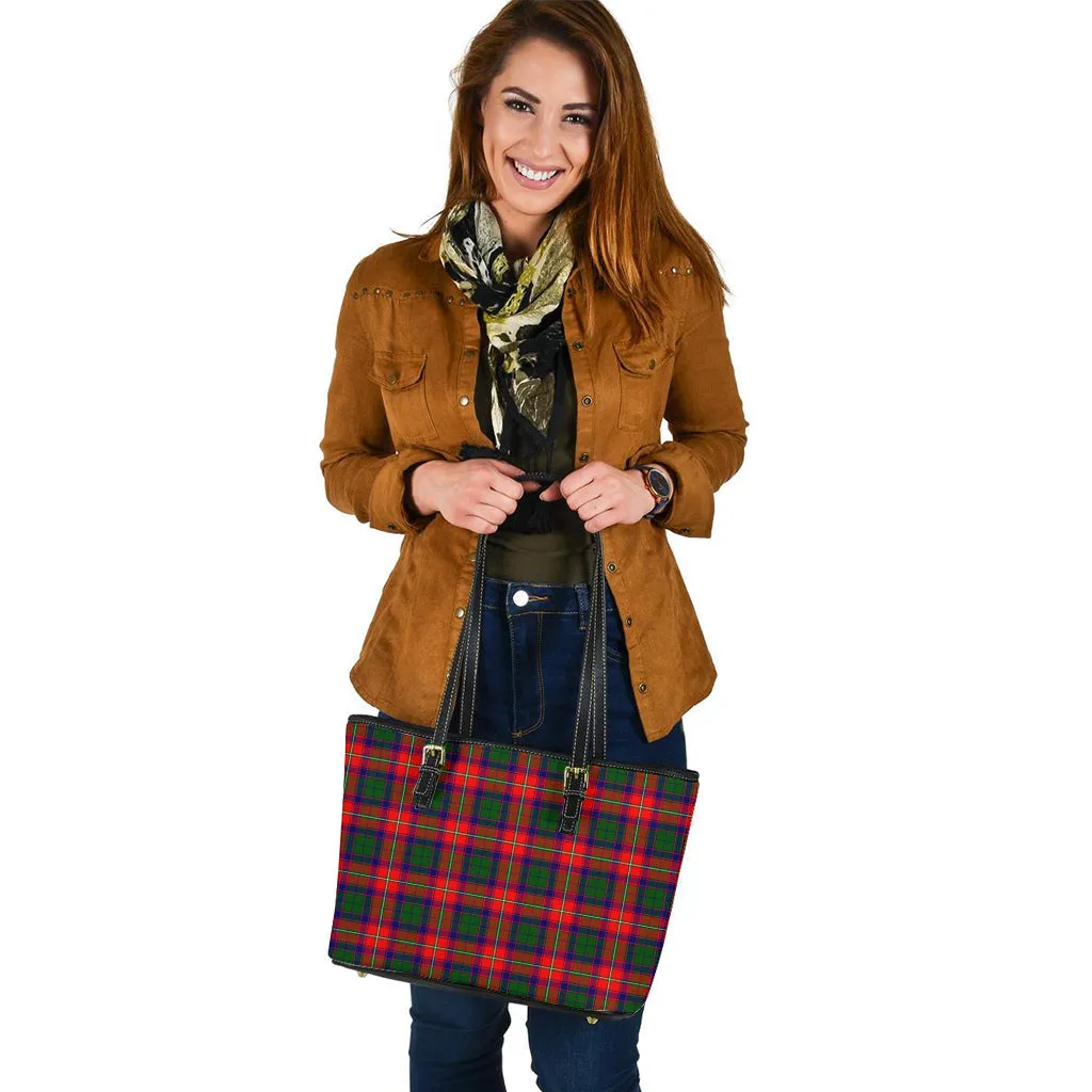 Belshes Tartan Leather Tote Bag