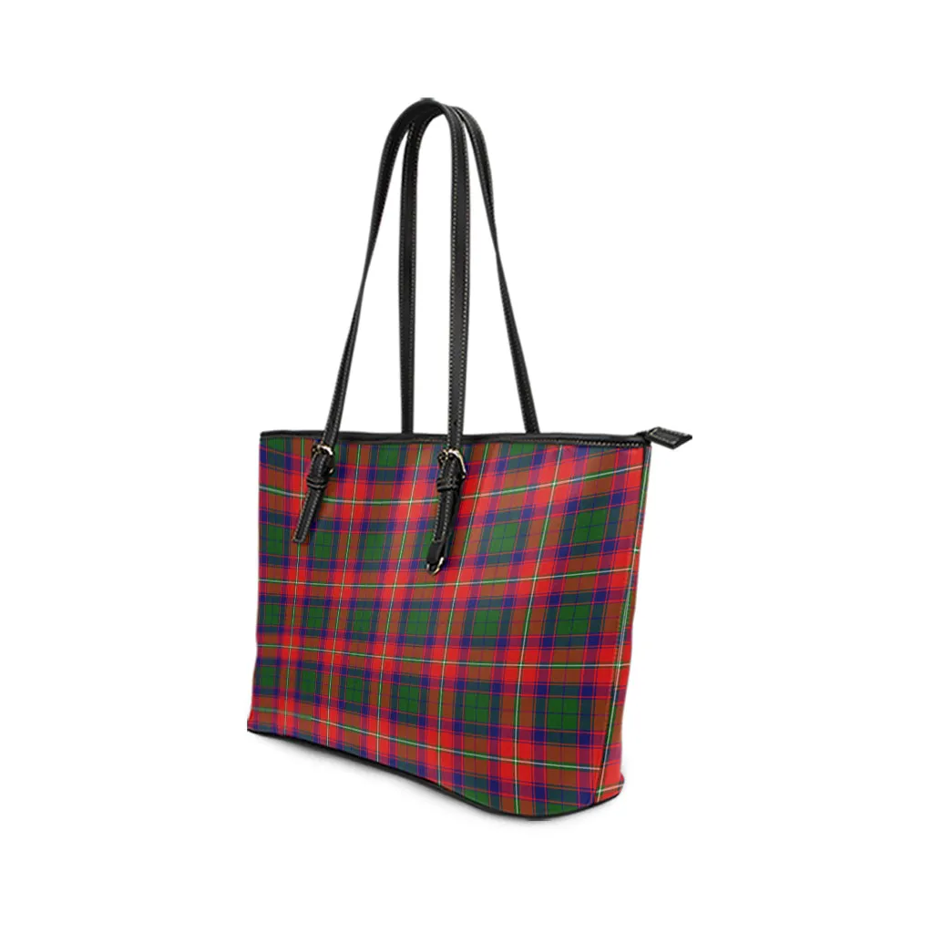 Belshes Tartan Leather Tote Bag