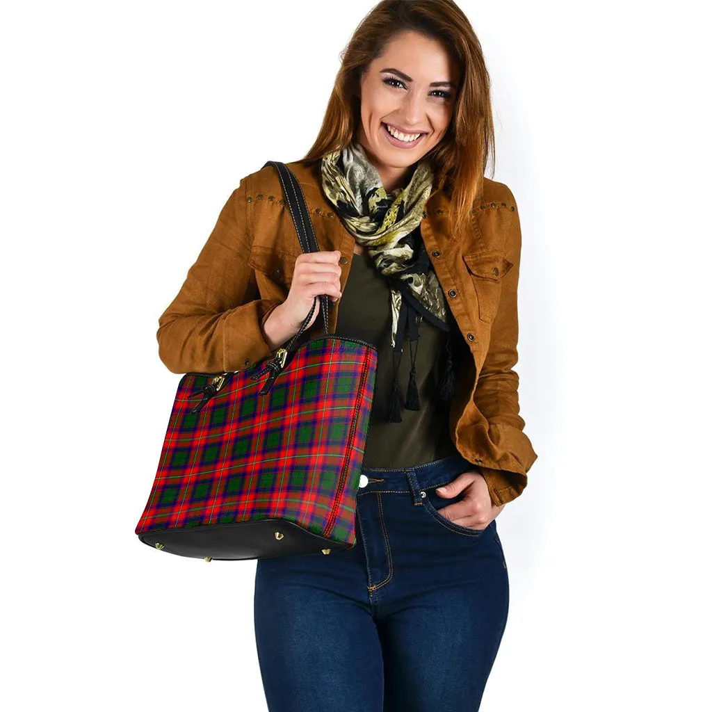 Belshes Tartan Leather Tote Bag