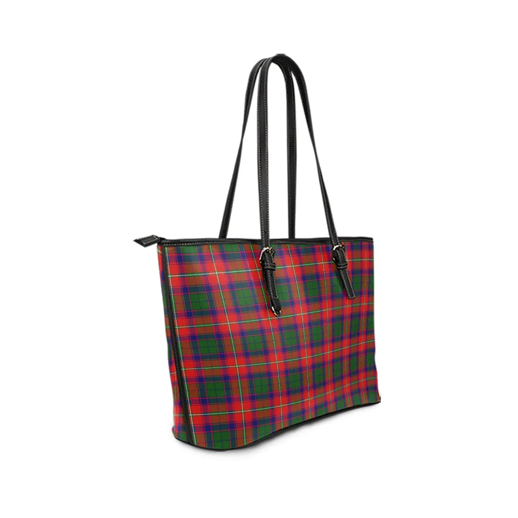 Belshes Tartan Leather Tote Bag