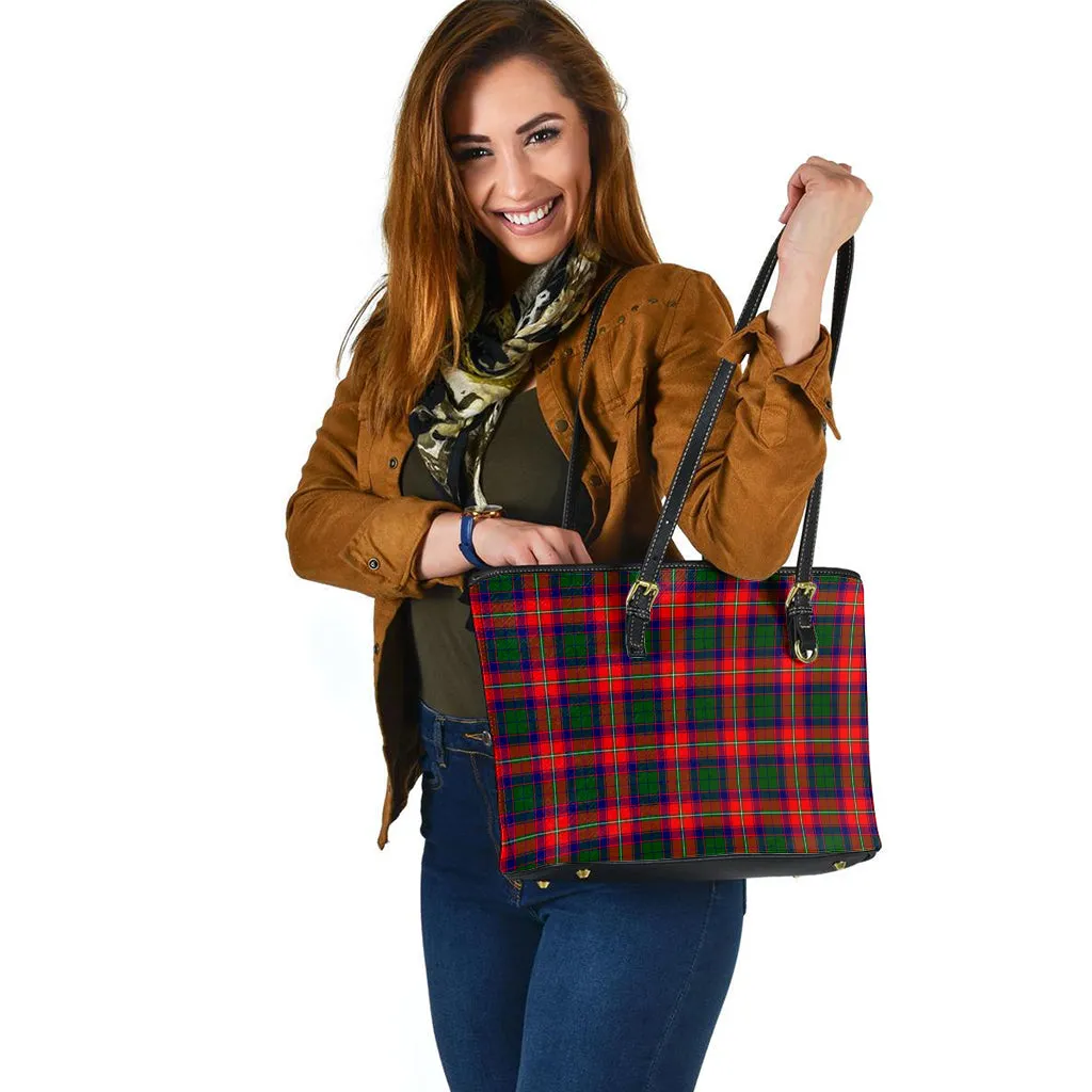 Belshes Tartan Leather Tote Bag