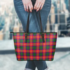 Belshes Tartan Leather Tote Bag