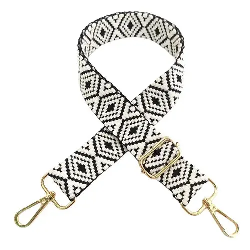 Blk/Wht Aztec Style Purse Bag Strap