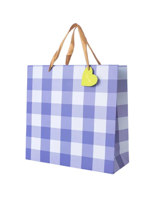 Blue Gingham Gift Bags