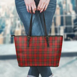 Brodie Tartan Leather Tote Bag