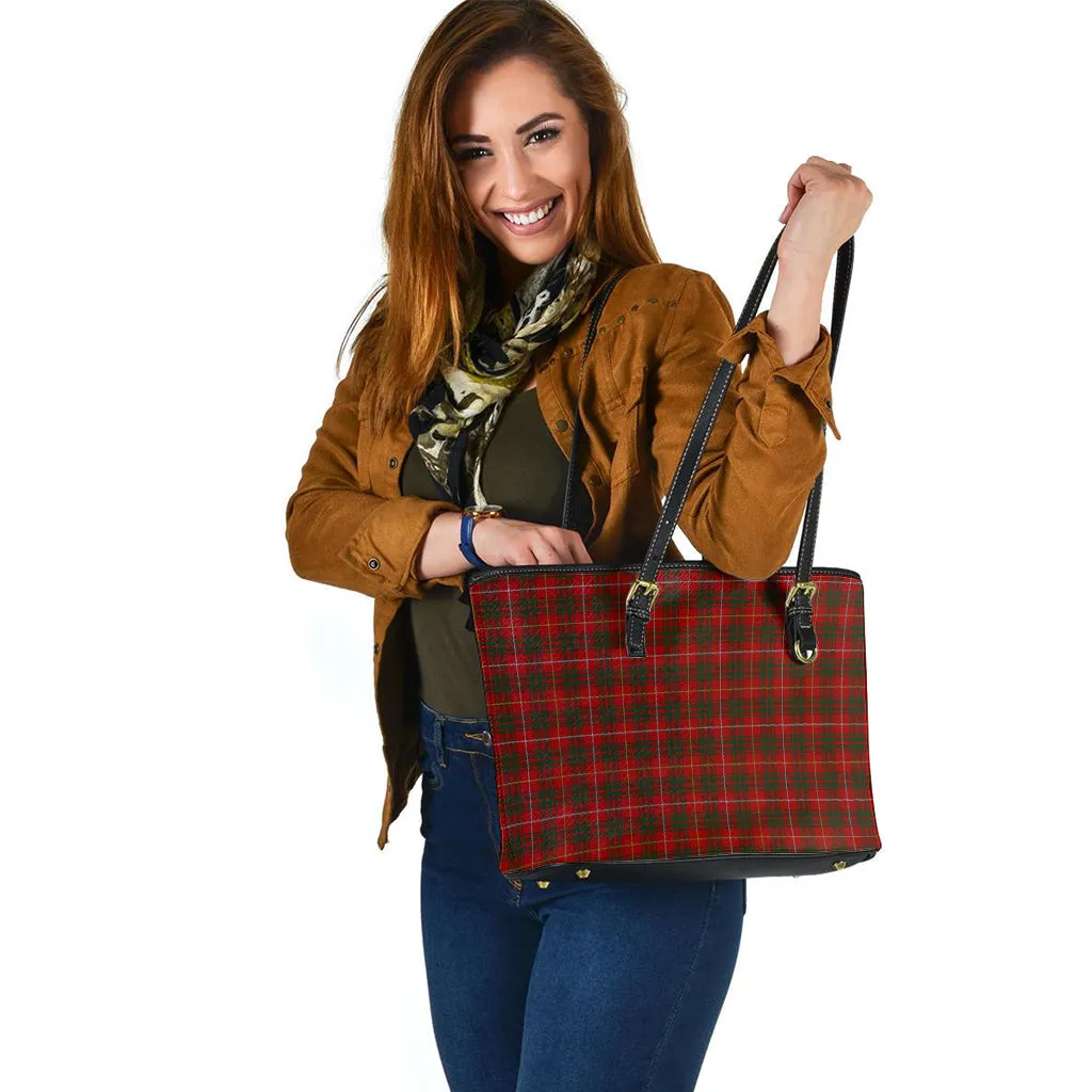 Bruce Tartan Leather Tote Bag