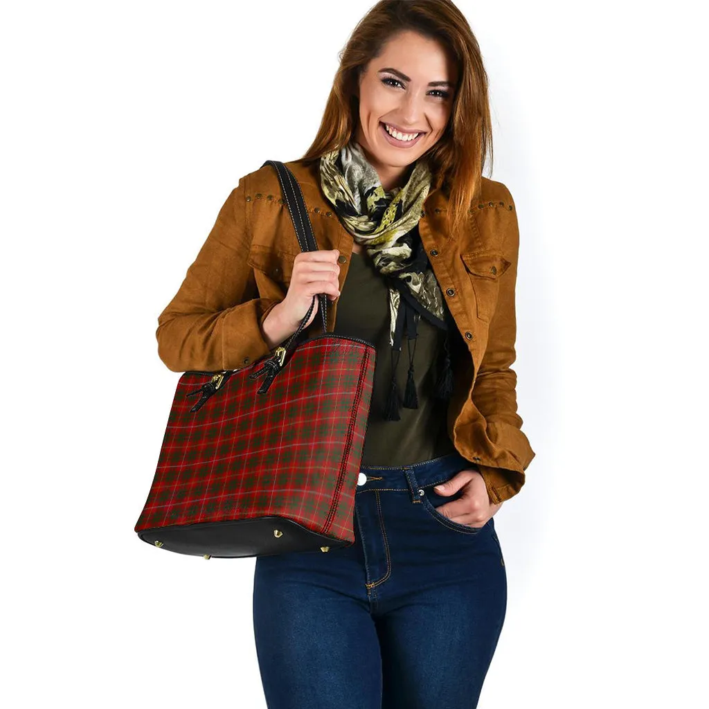 Bruce Tartan Leather Tote Bag