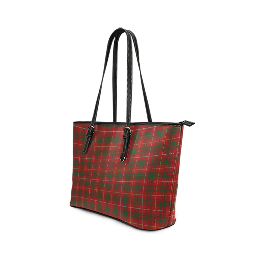 Bruce Tartan Leather Tote Bag