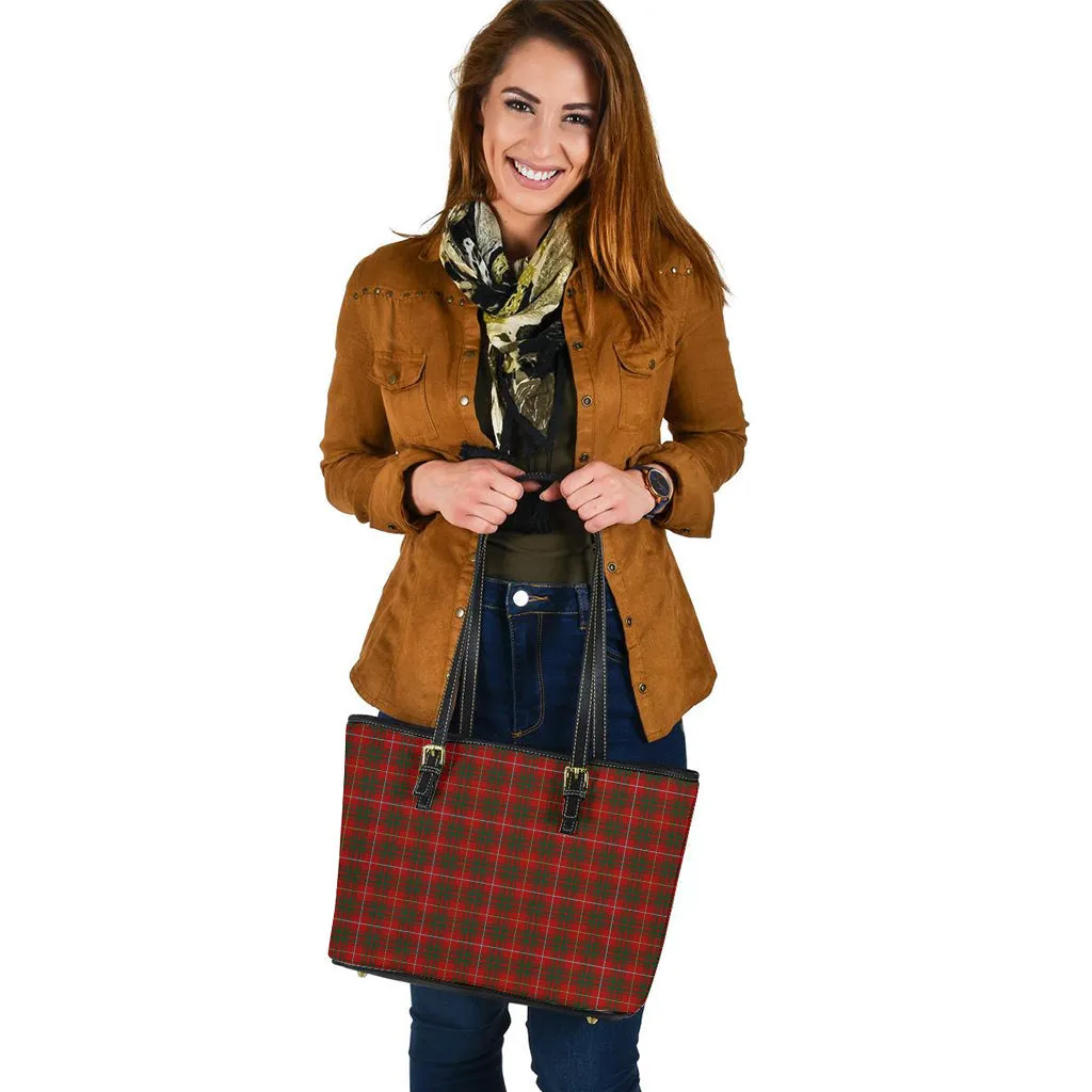 Bruce Tartan Leather Tote Bag