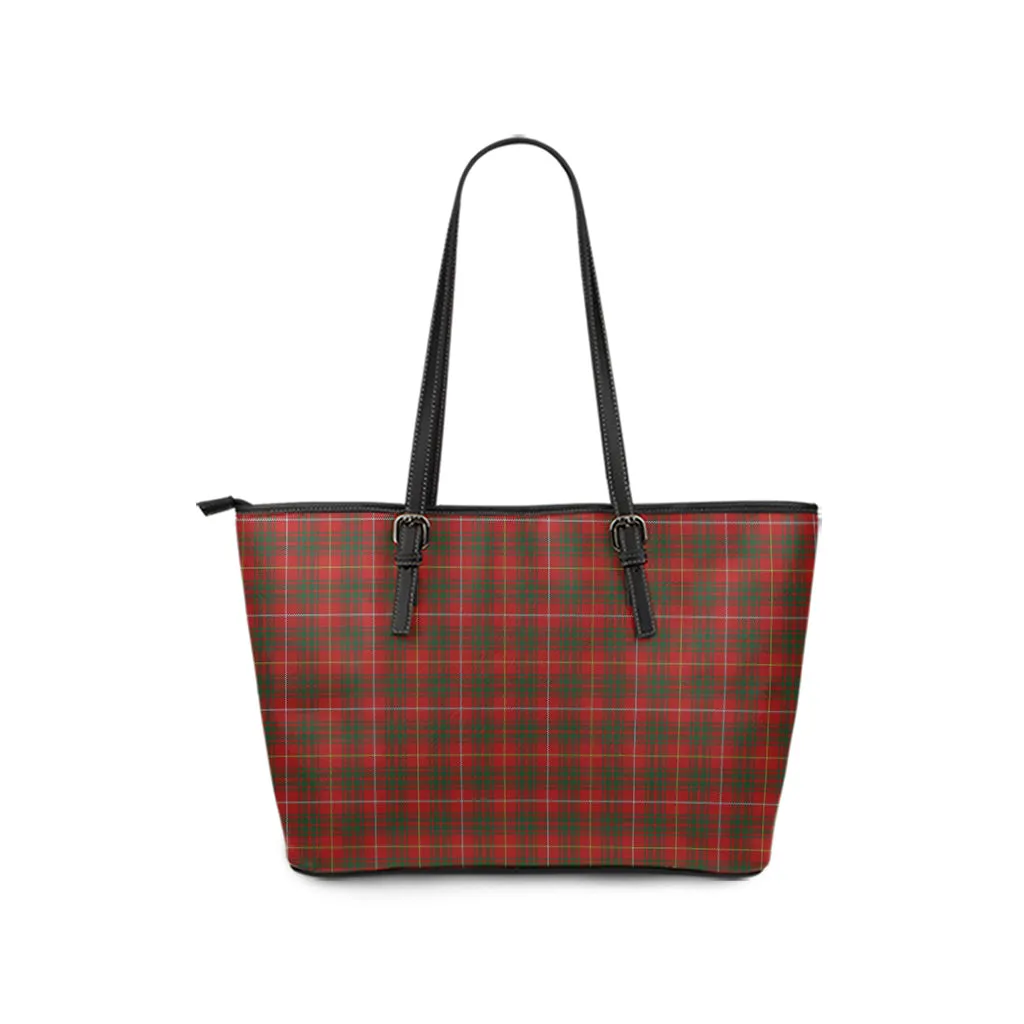 Bruce Tartan Leather Tote Bag