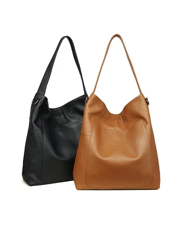 Capacity Large Leather Shoulder Bag