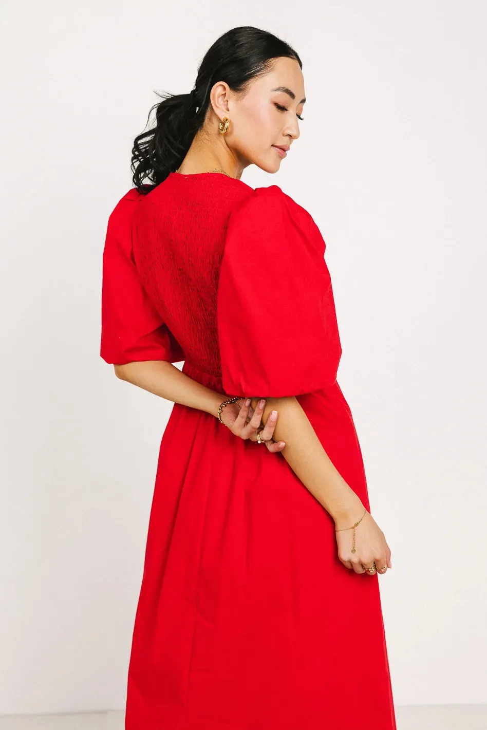 Cassia Corset Dress in Red - FINAL SALE