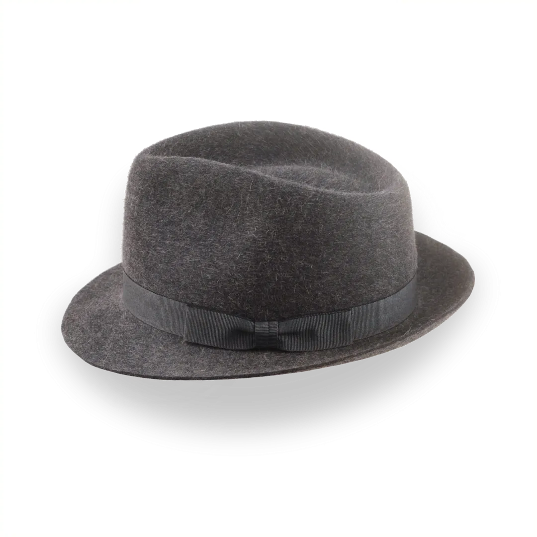 Charcoal Stingy Brim Trilby Hat in Stylish Wool Felt | The Tempo