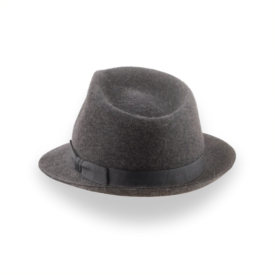 Charcoal Stingy Brim Trilby Hat in Stylish Wool Felt | The Tempo