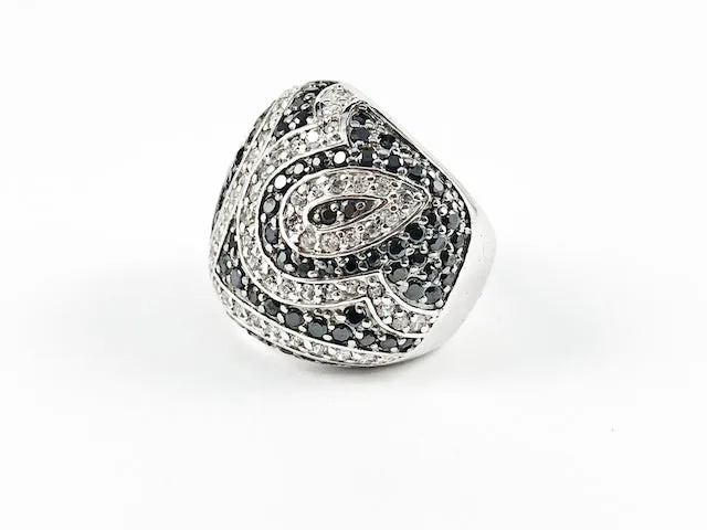 Classic Unique Swirl Design Silver Ring