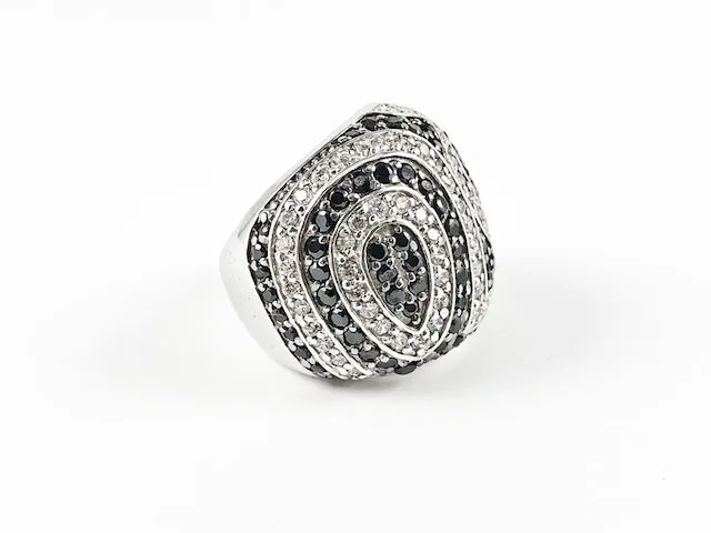 Classic Unique Swirl Design Silver Ring