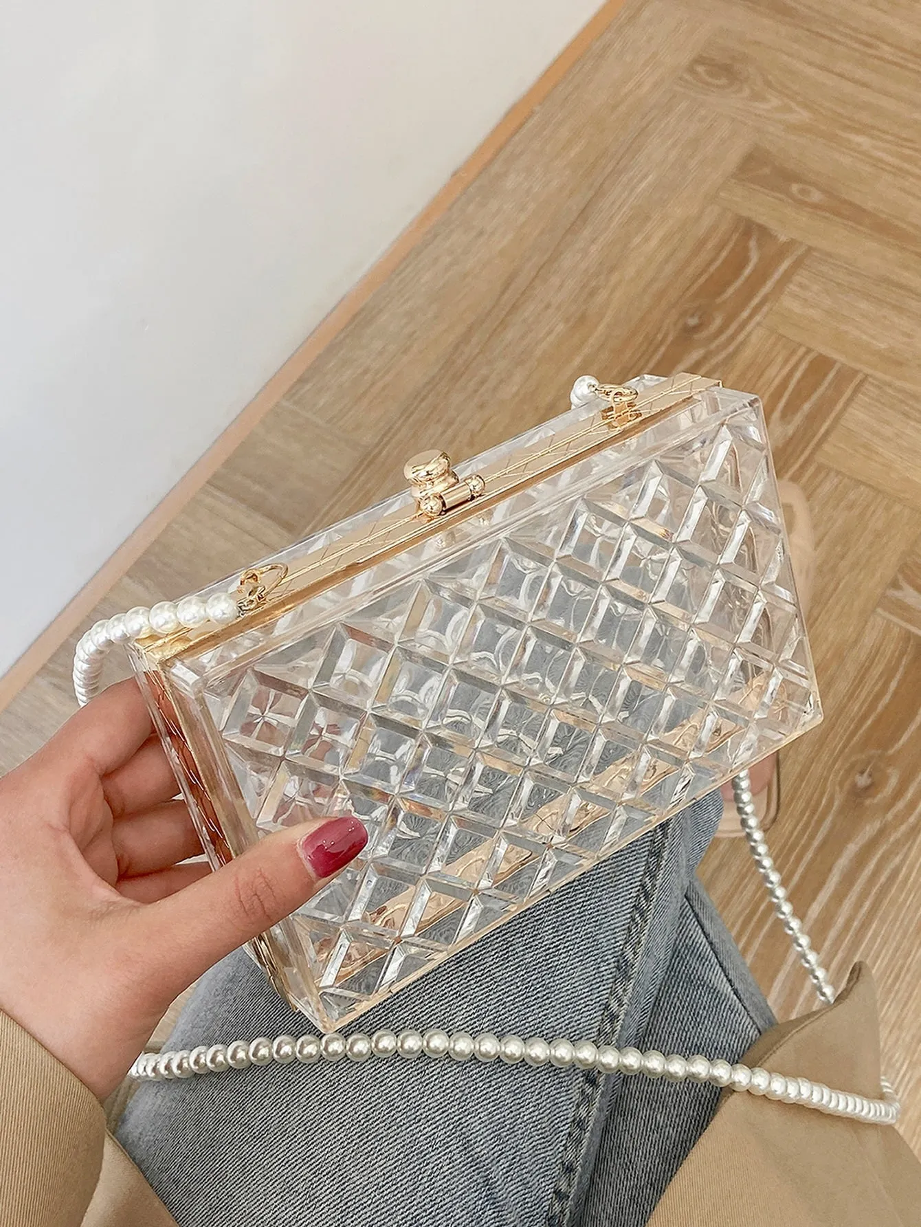 Clear Box Clutch Bag