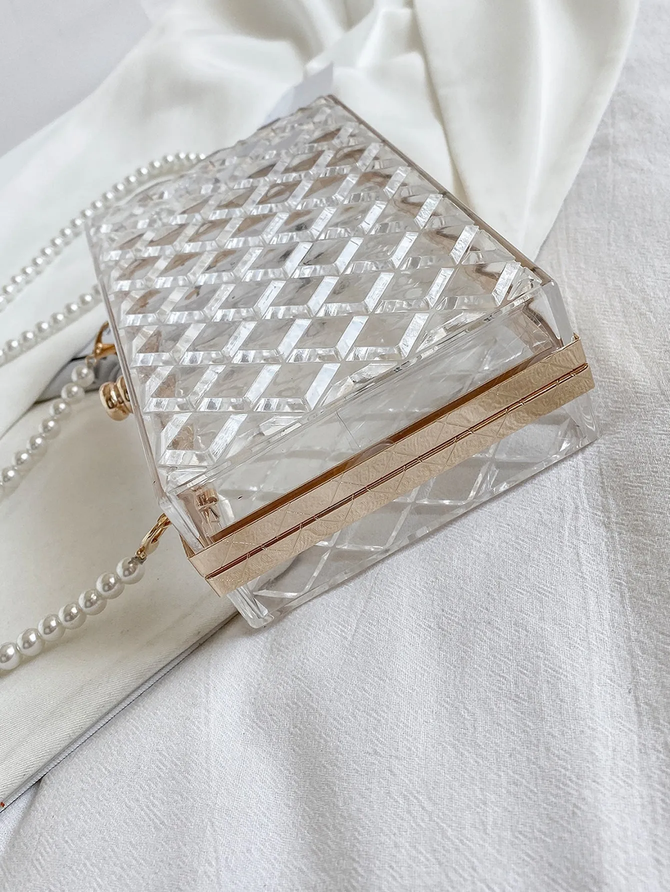 Clear Box Clutch Bag