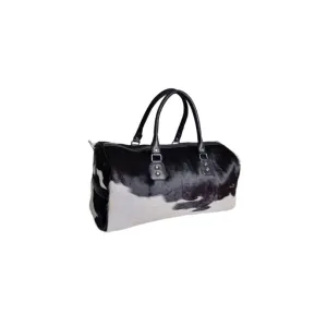 Cow Print Leather Duffle Bag: Stylish Travel & Everyday Companion - GB13