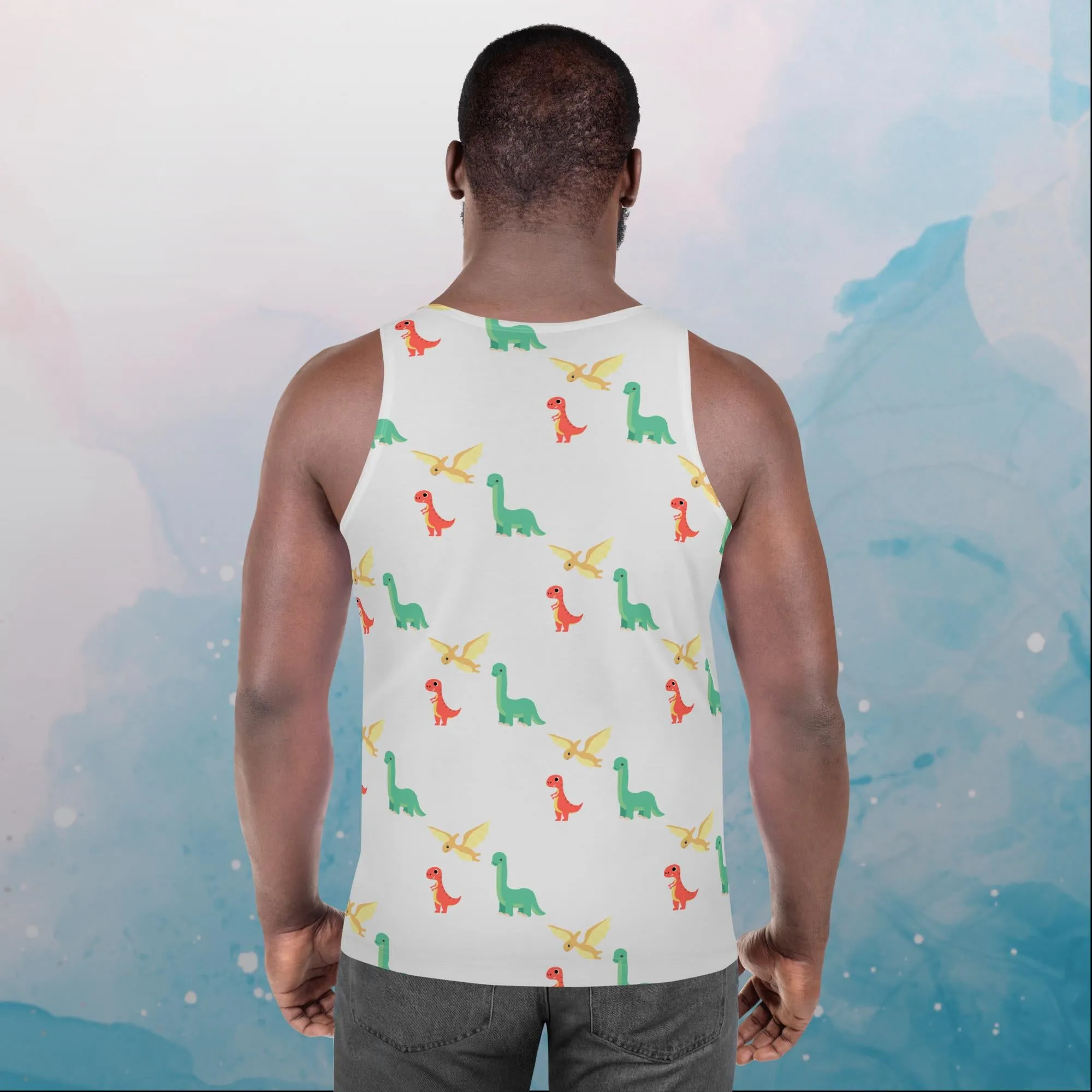 Cute Dinos Unisex Mens Tank Top