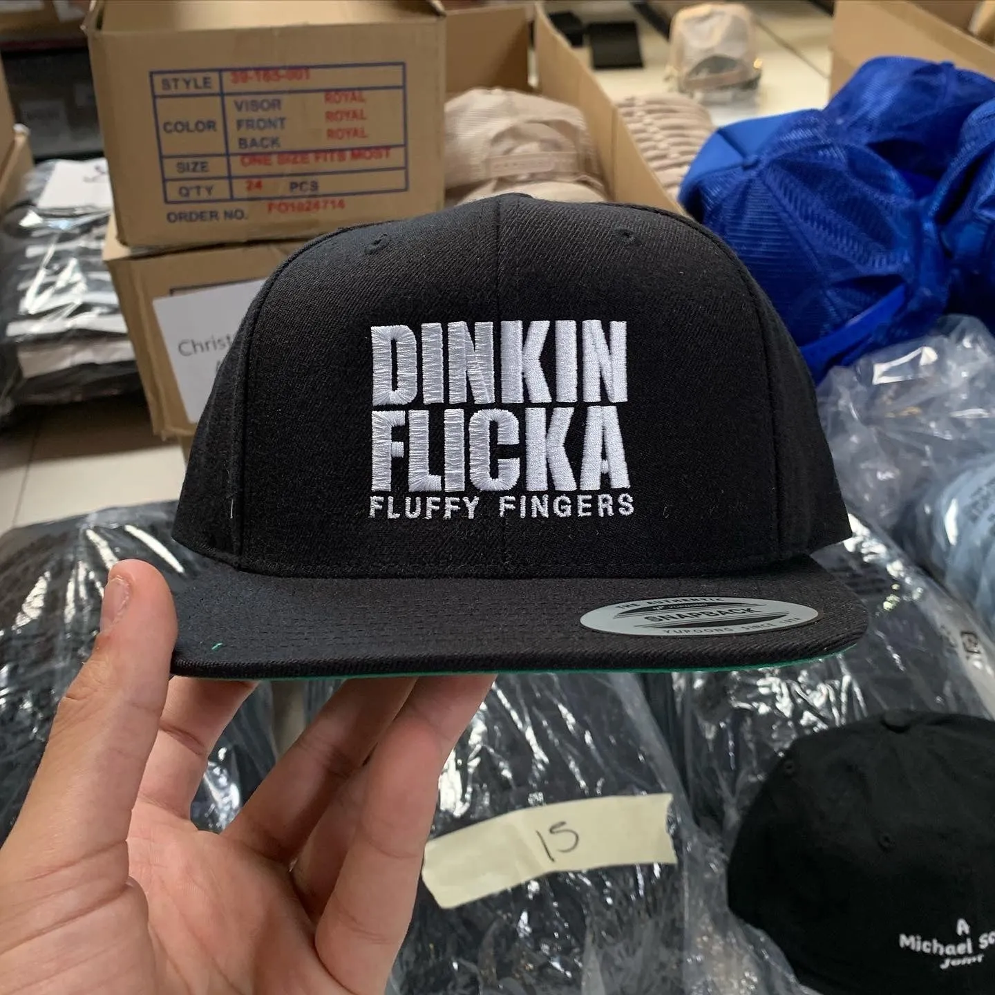 Dinkin Flicka Cap - Premium Snapback Hat Black