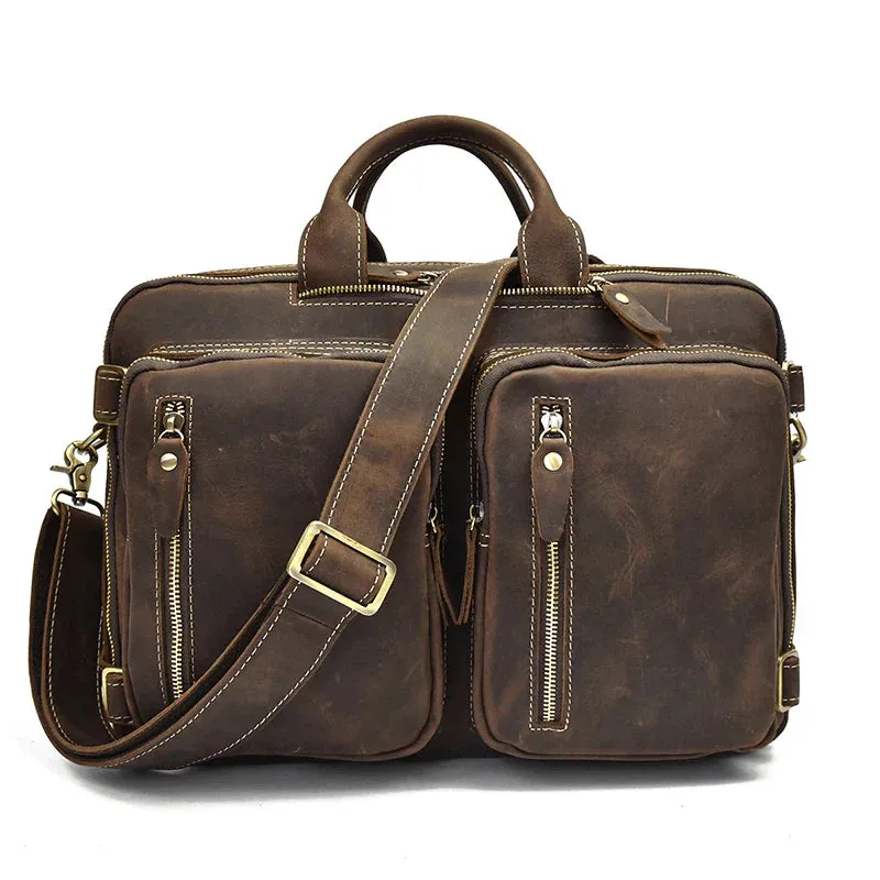 Dublin Leather Backpack Briefcase 2-in-1