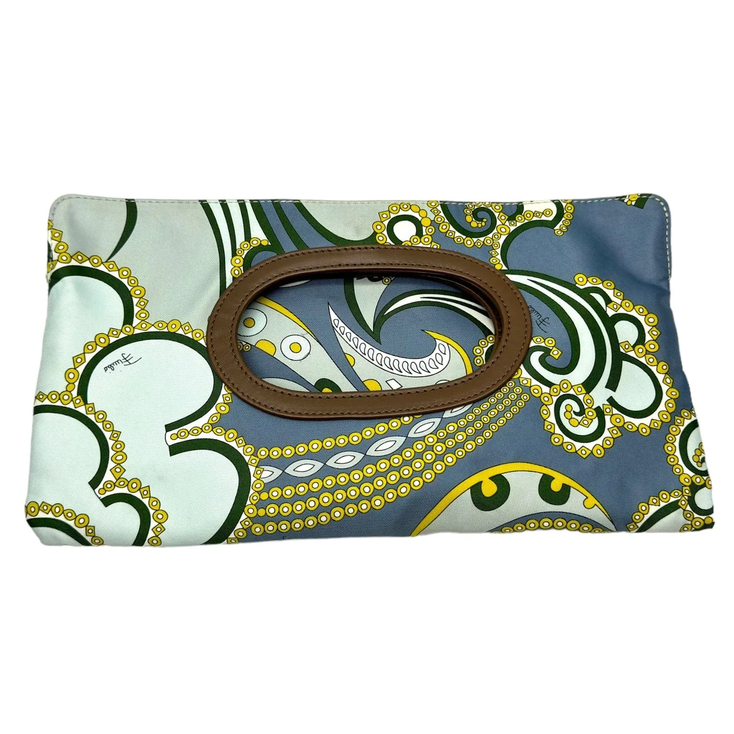 EMILIO PUCCI Three-Way Crossbody / Handle / Clutch with Abstract Pattern - Grey