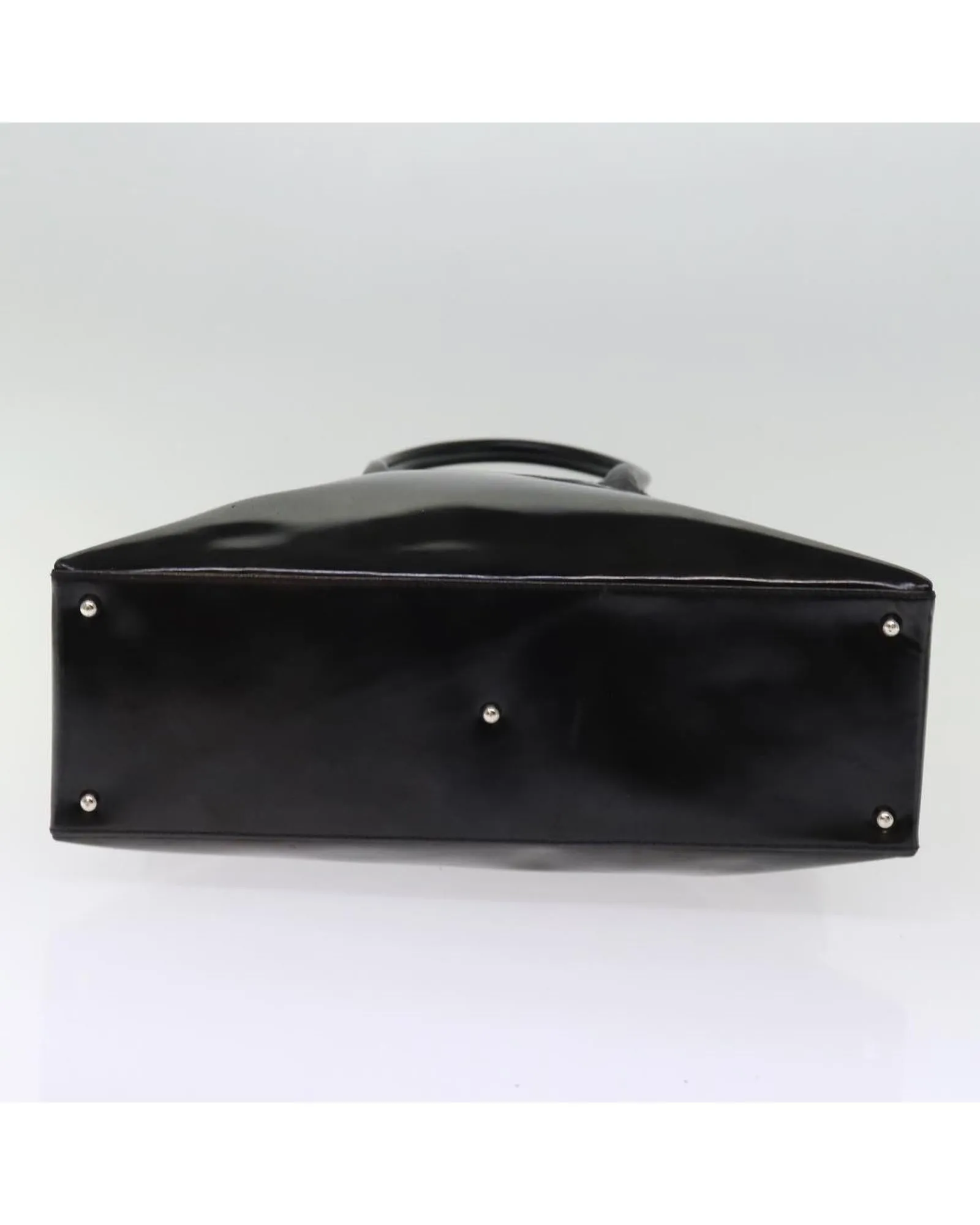 Enamel Black Hand Bag with Unique Charm and Italian Craftsmanship