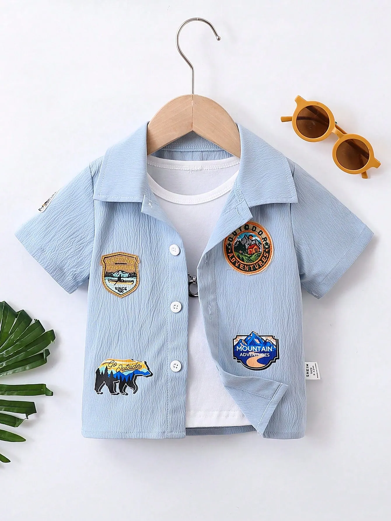 Fashionable Artistic Design Shirt With Trendy Pattern For Baby Boys