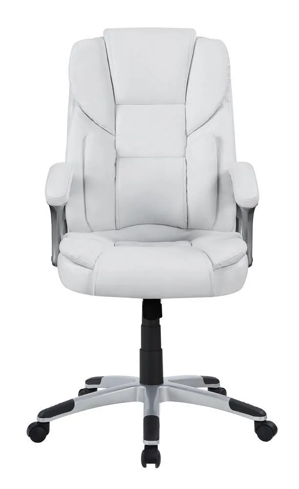 G801140 Casual White Faux Leather Office Chair