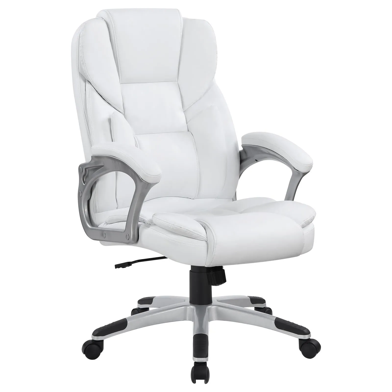 G801140 Casual White Faux Leather Office Chair