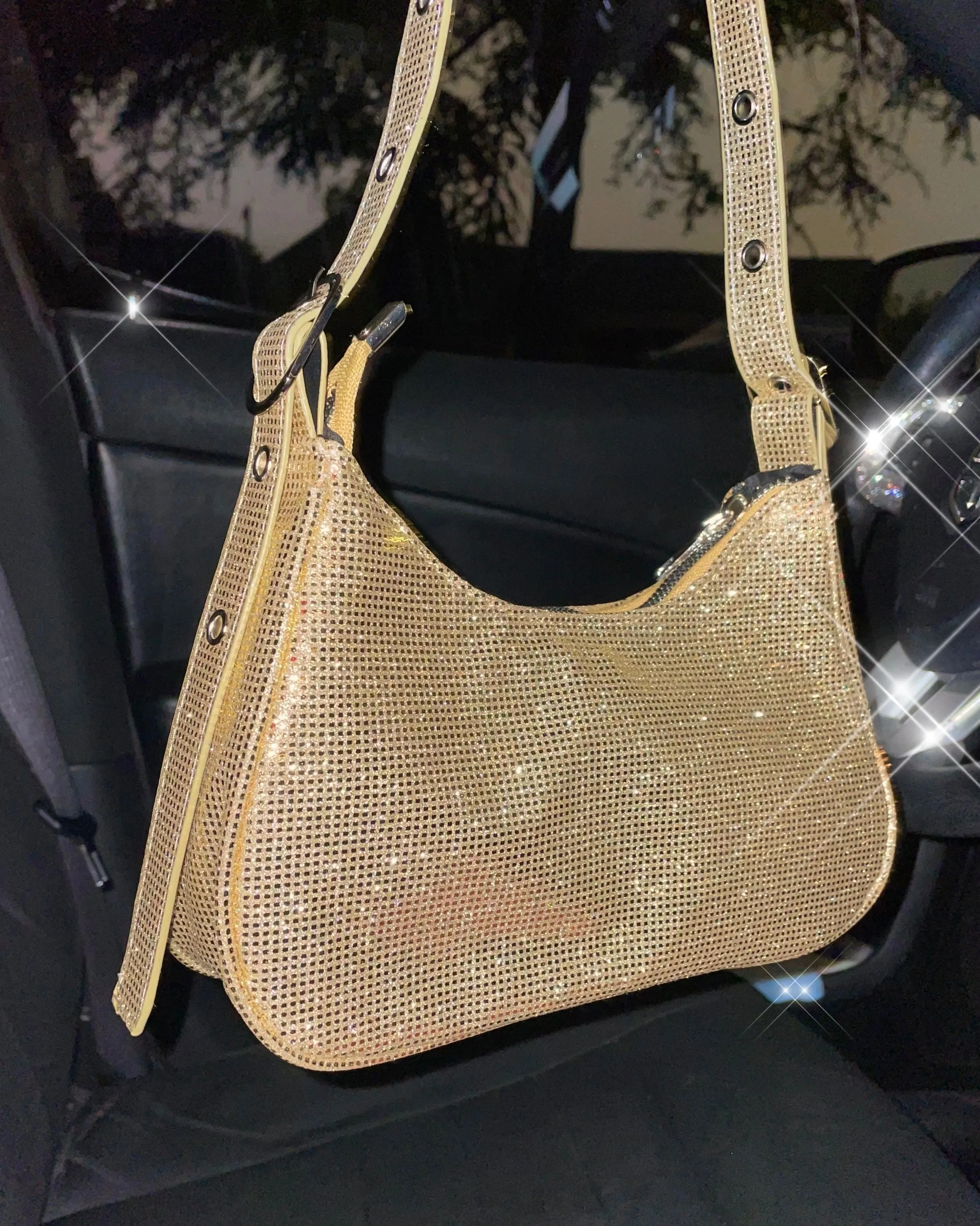 Gold Rock of Love Shoulder Bag