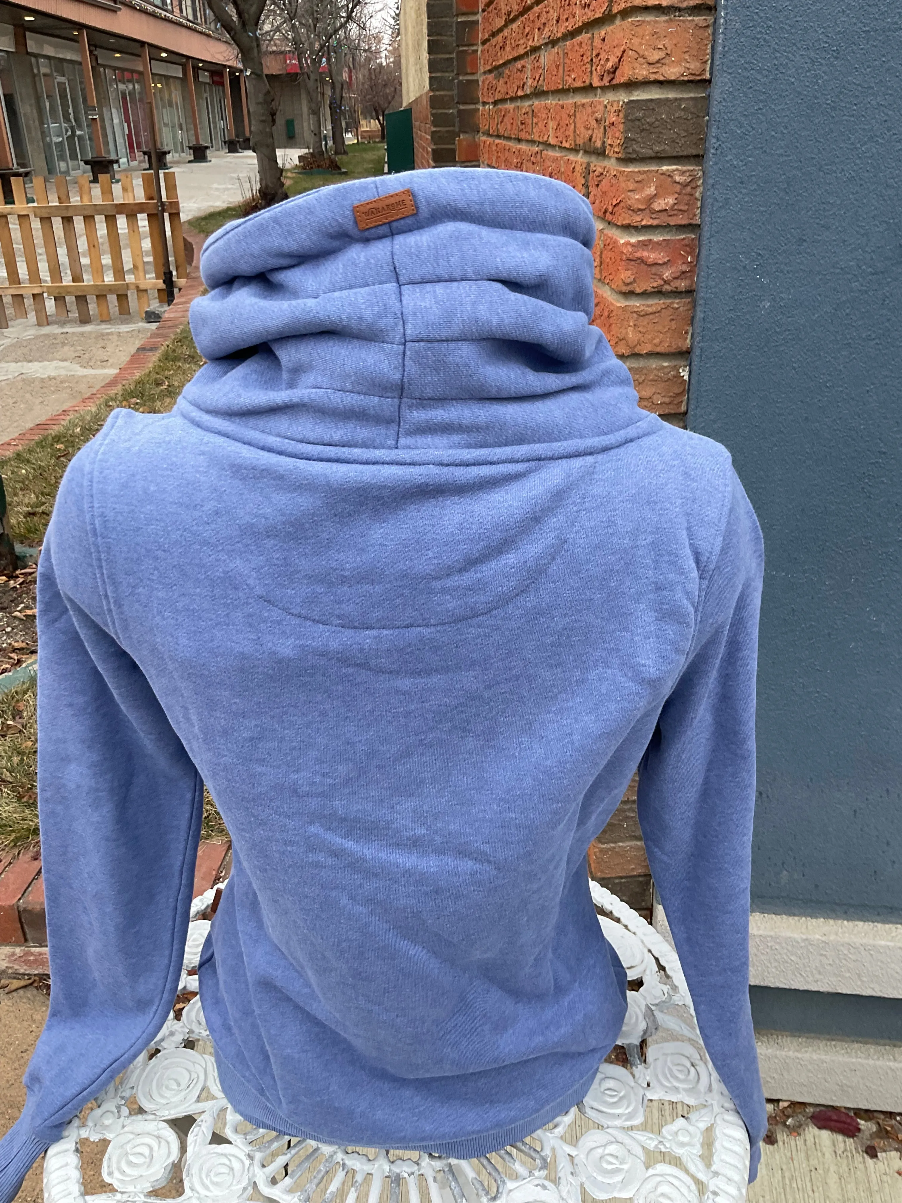 Hestia Min Blue Side Zip Hoodie