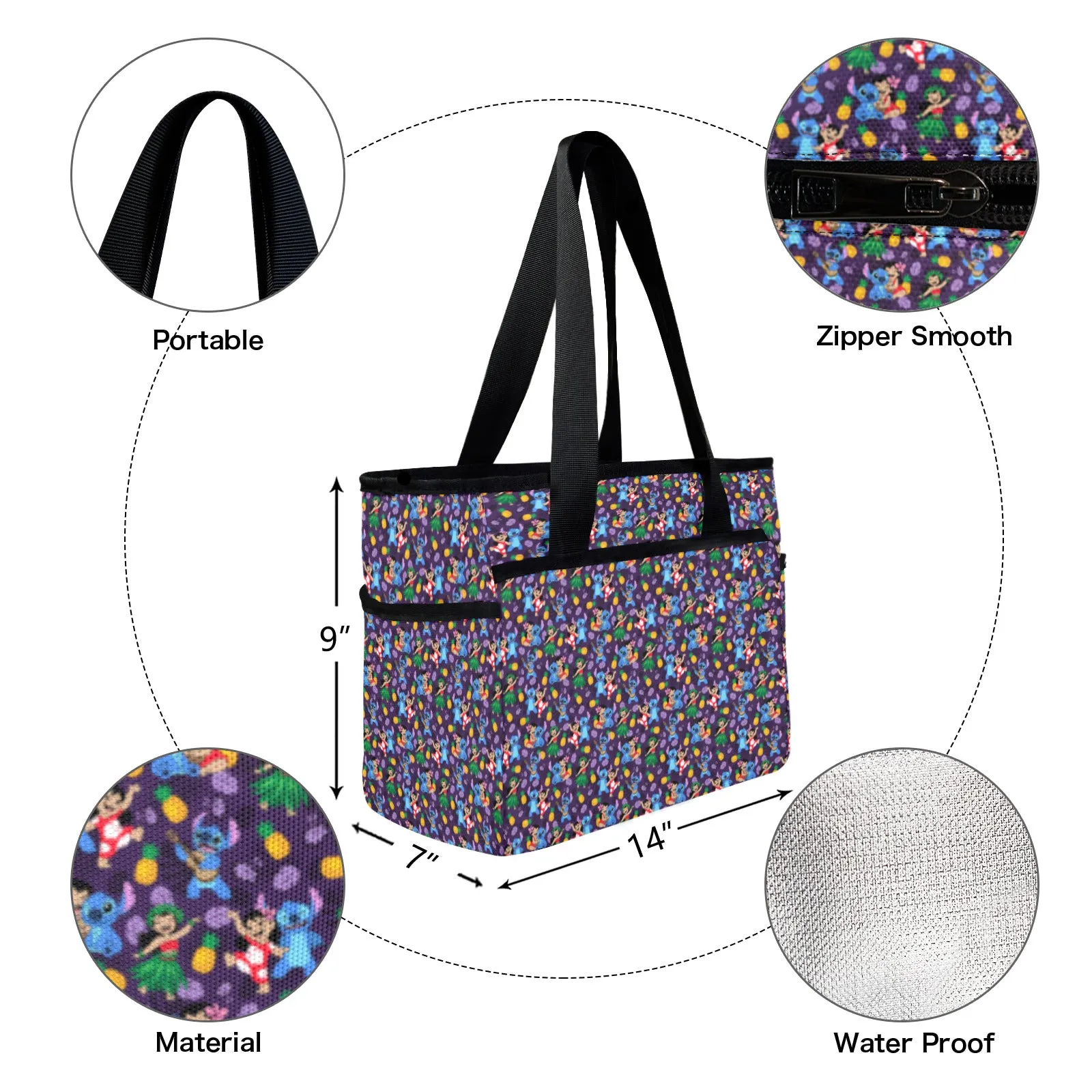 Island Friends Large Capacity Insulated Tote Bag