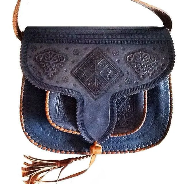 LSSAN Handbag - Large size - Dark Blue - Square