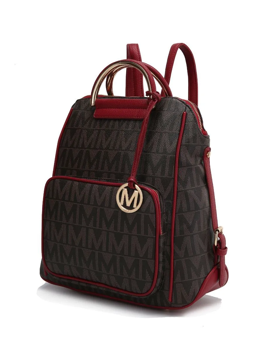 MKF Collection Cora Milan M Signature Trendy Backpack by Mia k